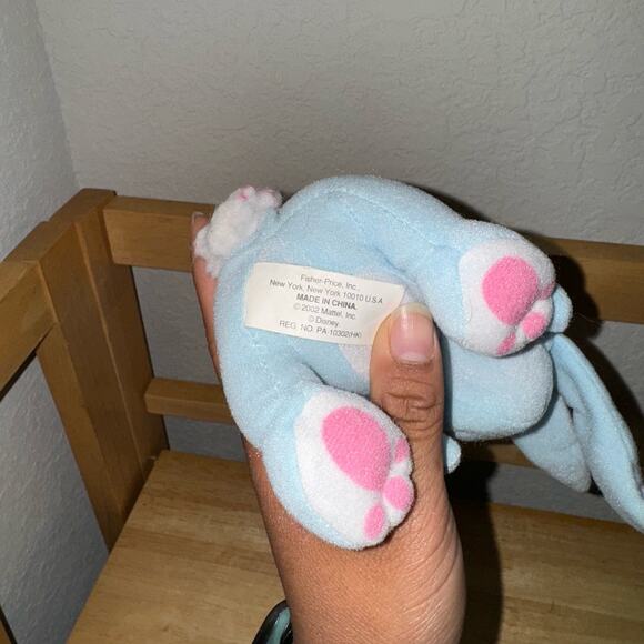 Disney Fisher Price Mattel 2002 Tigger in Bunny Suit Easter Basket Hugger - Picture 4 of 6